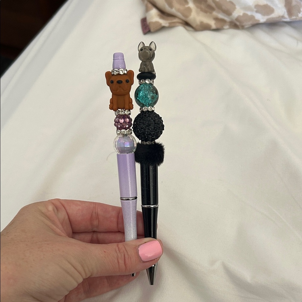 Cute Beaded Pens with Animal Toppers